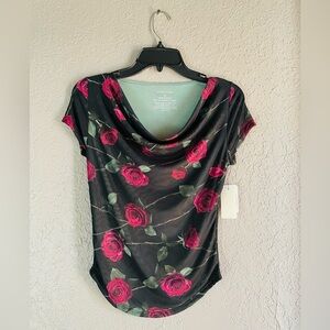 Women’s Sweet Lilac Sheer Top Blouse Size M